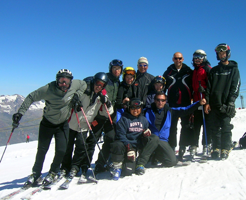 Campers on the glacier